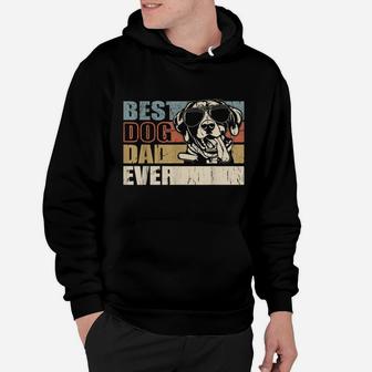 Best Dog Dad Ever Funny Glasses German Shorthaired Pointer Hoodie | Crazezy