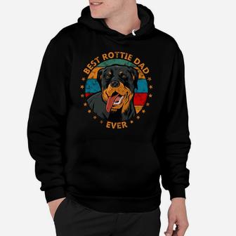 Best Rottie Rottweiler Dad Ever Cute Dog Lover Vintage Hoodie | Crazezy