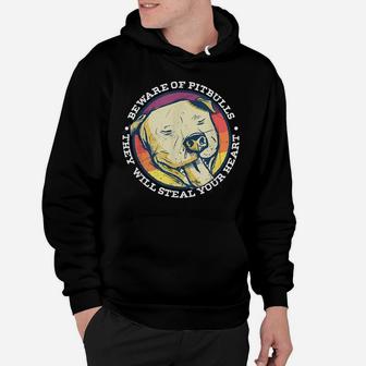 Beware Of Pitbulls Dogs Owner Puppy Dog Breed Pet Lovers Hoodie | Crazezy UK