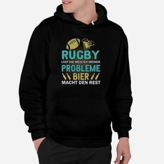 Bier Macht Den Rest Rugby Hoodie - Seseable
