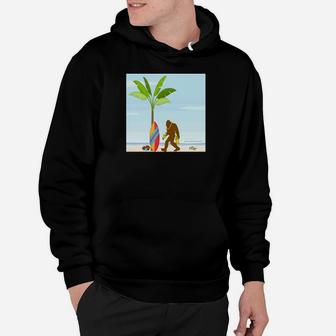 Bigfoot On Vacation Shirt Cruise Ship Palm Tree Surf Board Hoodie - Thegiftio UK