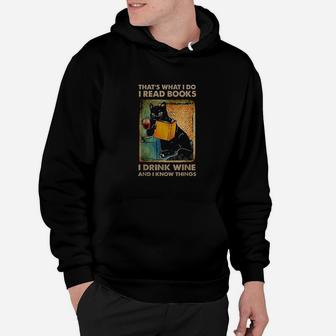 Black Cat That’S What I Do I Read Books Hoodie | Crazezy