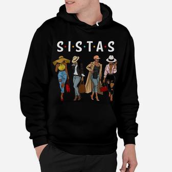 Black Sistas Queen Melanin African American Women Pride Gift Hoodie | Crazezy