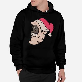 Black Vintage Retro Santa African American Santa Claus Cool Hoodie - Monsterry