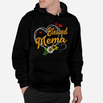 Blessed Mema Grandma Thanksgiving Christmas Mother Day Gift Hoodie | Crazezy DE