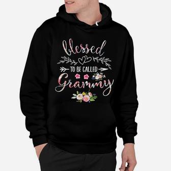 Blessed To Be Called Grammy Women Flower Decor Grandma Hoodie | Crazezy