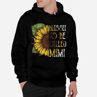 Blessed To Be Called Mimi Sunflower Grandma Gifts Christmas Hoodie | Crazezy