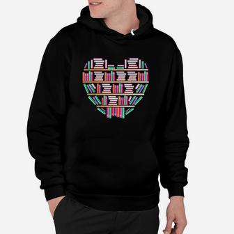 Book Reading Club Librarian Library Love Heart Hoodie | Crazezy UK