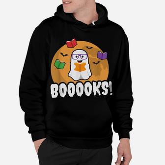 Booooks Ghost T Shirt Boo Read Books Library Gift Funny Hoodie | Crazezy UK