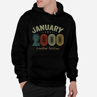 Born In January 2000 Vintage 21St Birthday 21 Years Old Gift Hoodie | Crazezy CA
