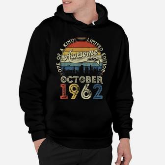 Born In October 1962 59 Yrs Tee Vintage 59Th Birthday Gift Hoodie | Crazezy
