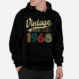 Born January 1968 Shirt Vintage 52Nd Birthday 52 Years Old Hoodie | Crazezy