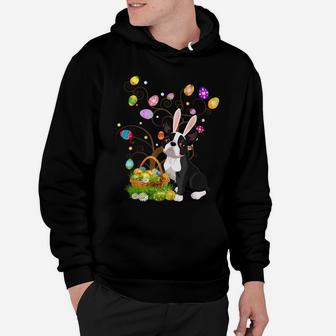 Boston Terrier Pet Dog Hunting Egg Tree Bunny Easter Day Hoodie | Crazezy AU