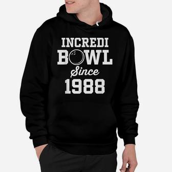 Bowling Gift For 32 Year Old Bowler 1988 32Nd Birthday Hoodie | Crazezy