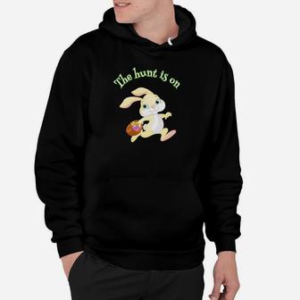 Boy Easter Egg Hunt The Hunt Is On Easter Bunny Hoodie - Thegiftio