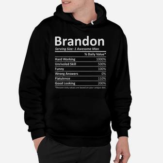 Brandon Nutrition Funny Birthday Personalized Name Gift Idea Hoodie | Crazezy