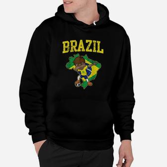 Brazil Soccer Boy Hoodie | Crazezy