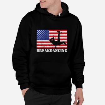 Breakdancing USA American Flag Hobby Gift Hoodie - Seseable