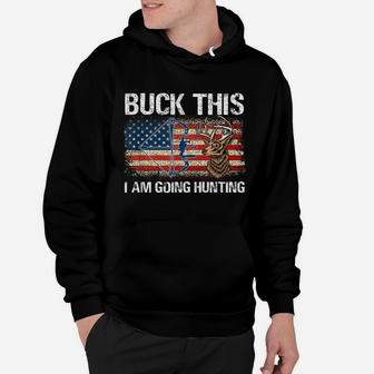 Buck This Going Hunting Vintage American Flag Bow Hunter Hoodie | Crazezy CA