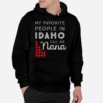 Buffalo Plaid Grandma Mom Nana Gift My Favorite People Idaho Hoodie | Crazezy DE