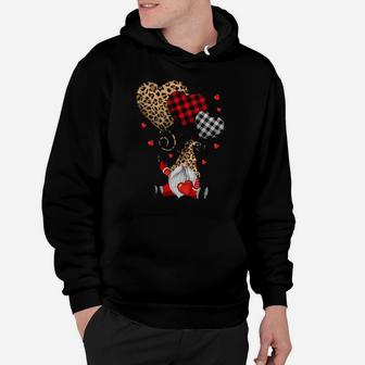 Buffalo Red Black Plaid And Leopard Hearts Valentine Day Hoodie - Monsterry CA