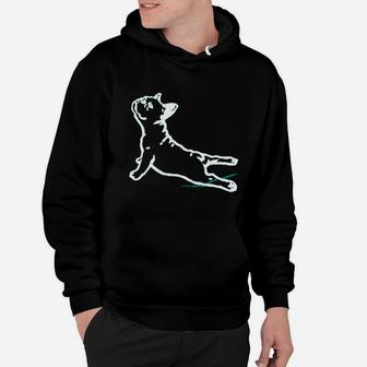 Bull Dog Funny Yoga Workout Hoodie | Crazezy CA