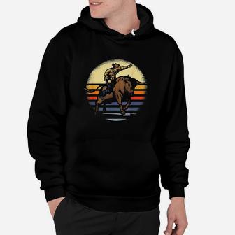 Bull Riding Rodeo Rider Cowboy Hoodie | Crazezy