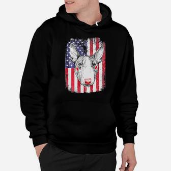 Bull Terrier American Flag 4Th Of July Dog Lover Gift Hoodie - Monsterry