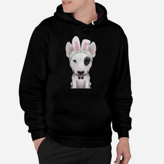 Bull Terrier With Eye Patch In Easter Bunny Costume Hoodie - Thegiftio UK