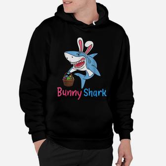 Bunny Shark Clothing Funny Easter Egg Hunting Hoodie | Crazezy