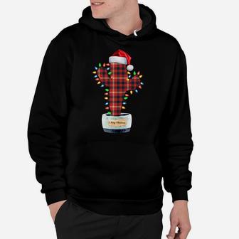 Cactus Christmas Buffalo Plaid Shirt Lights Santa Gift Xmas Sweatshirt Hoodie | Crazezy DE