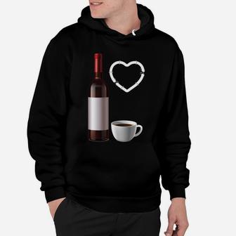 Caffeine Chaos Wine Repeat Funny Coffee Lover Wine Drinking Hoodie | Crazezy