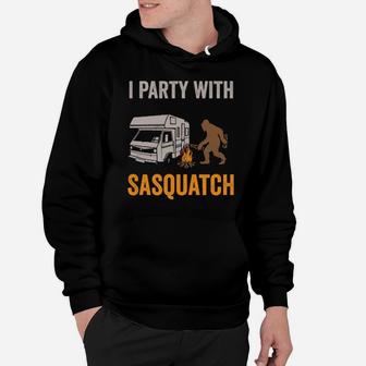 Camping Party With Sasquash Ourdoor Rv Adventure Hoodie - Monsterry