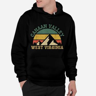 Canaan Valley West Virginia Mountain Retro Sunset Vintage Hoodie | Crazezy AU