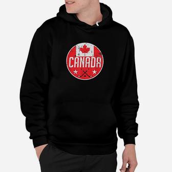 Canada Ice Hockey Flag Jersey Supporter Canadian Fan Gift Hoodie | Crazezy