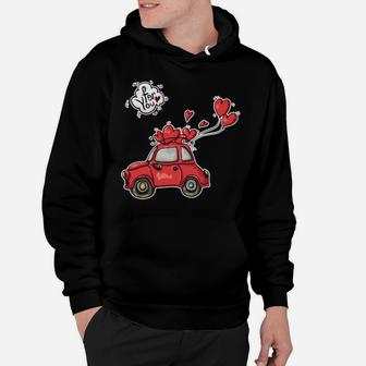Car Full Of Balloon Hearts Valentine Love Valentine's Day Hoodie - Monsterry