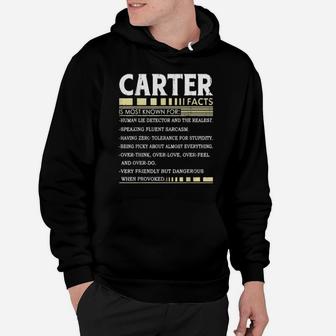 Carter Facts Carter Name Hoodie - Monsterry