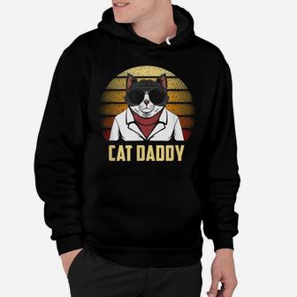 Cat Daddy Shirt Funny Retro Father Gift Best Ever Cat Dad Hoodie | Crazezy