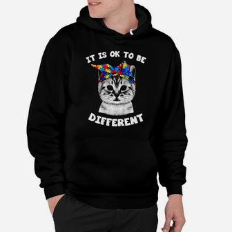 Cat It Is Ok To Be Different Hoodie - Monsterry
