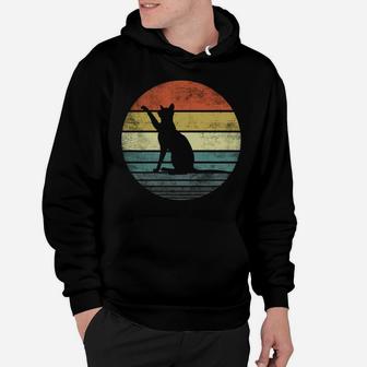 Cat Lover Gifts Retro Vintage Kitty Silhouette Hoodie | Crazezy