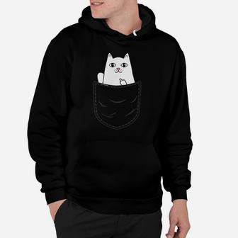 Cat Middle Finger Pocket Funny Cat Hoodie | Crazezy CA