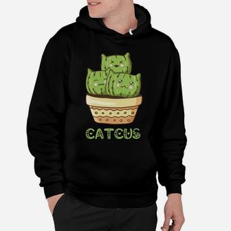 Catcus Funny Cat Cactus Plant Cacti Kitty Lover Succulent Sweatshirt Hoodie | Crazezy