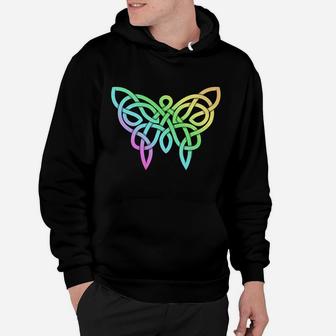 Celtic Knotwork Butterfly Rainbow Colors Hoodie - Thegiftio UK