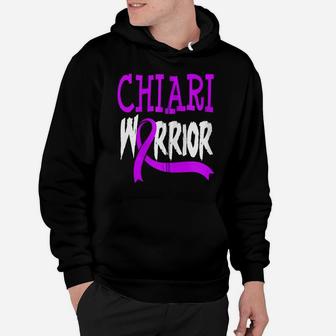 Chiari Malformation Awareness Purple Ribbon Warrior Gift Zip Hoodie Hoodie | Crazezy