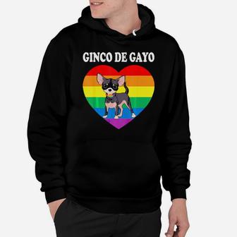Chihuahua Dog Rainbow Heart Cinco De Gayo Gay Lgbt Pride Hoodie - Monsterry AU