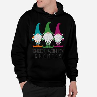 Chillin With My Gnomies Garden Gnome Christmas Lawn Care Hoodie | Crazezy