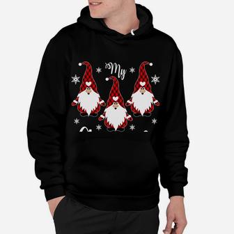 Chillin With My Gnomies Santa Claus Garden Gnome Christmas Hoodie | Crazezy