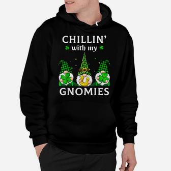 Chillin With My Gnomies St Patricks Day Gnome Shamrock Irish Hoodie | Crazezy