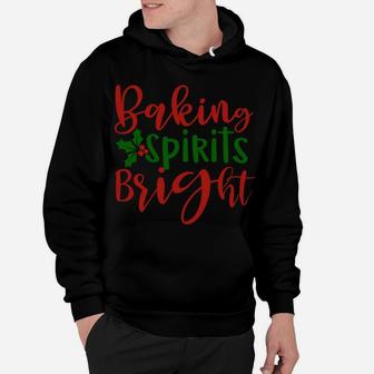 Christmas Baking Spirits Bright Cute Holiday Family Hoodie | Crazezy