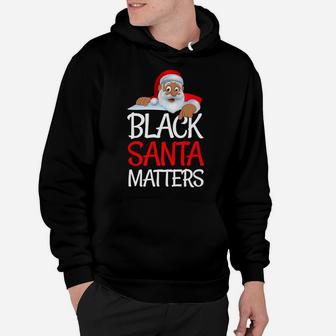 Christmas Black Lives Matter Santa African American Design Hoodie | Crazezy UK